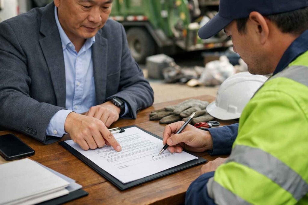 清運業者簽合約